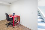 Desk and office chair is available for remote work 